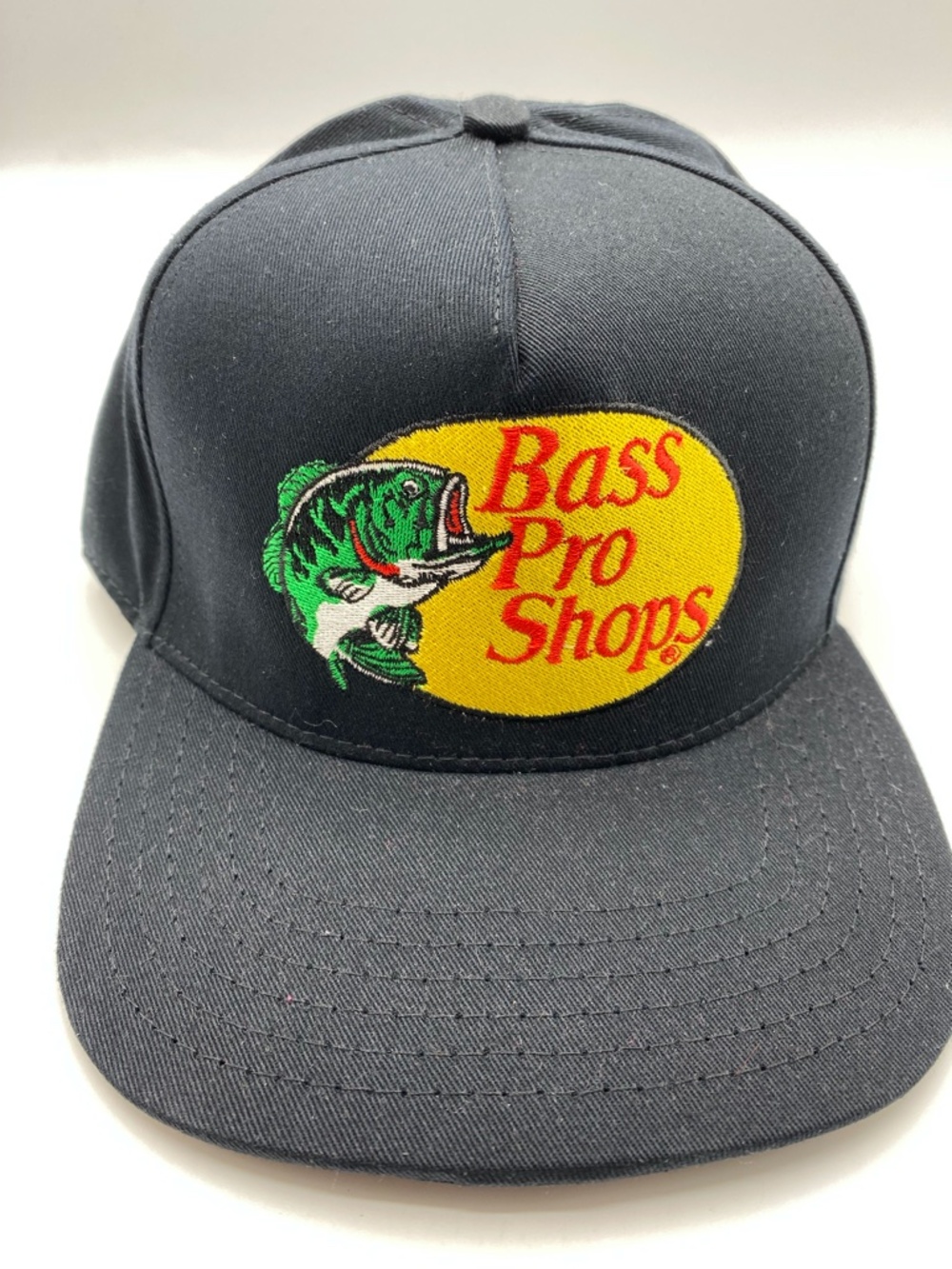 Bass Pro Shops Trucker Hat Black Snapback Cap Classic Logo